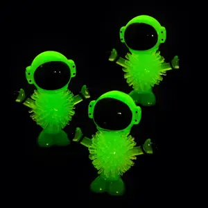Mini Glow in the Dark Space Astronaut Porcupine Characters - 12 Pc.