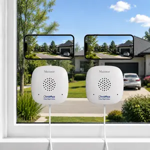2pcs Magnetic Mount Indoor Window Camera, WiFi connectivity, two-way audio, starlight night vision, HD resolution, supports SD card storage, easy installation【Nkccnur】