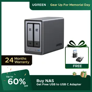 UGREEN NASync DXP2800 2-Bay Desktop NAS, Intel N100 Quad-core CPU, 8GB DDR5 RAM, 2.5GbE, 2 * M.2 NVMe Slots, 4K HDMI, Network Attached Storage (Diskless),tiktokshopmemorialday