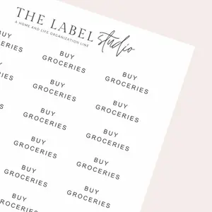 Buy Groceries Script A | Aesthetic Planner Sticker Sheet