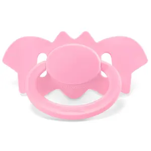 LittleForBig Bigshield Generation-II Adult Sized Pacifier Bat-Shaped Pacifier Rosy Pink Comfortable