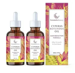 Caramela Beauty Natural Cyperus Rotundus Oil Gentle Hair Inhibitor Smooth Skin Care - 2oz
