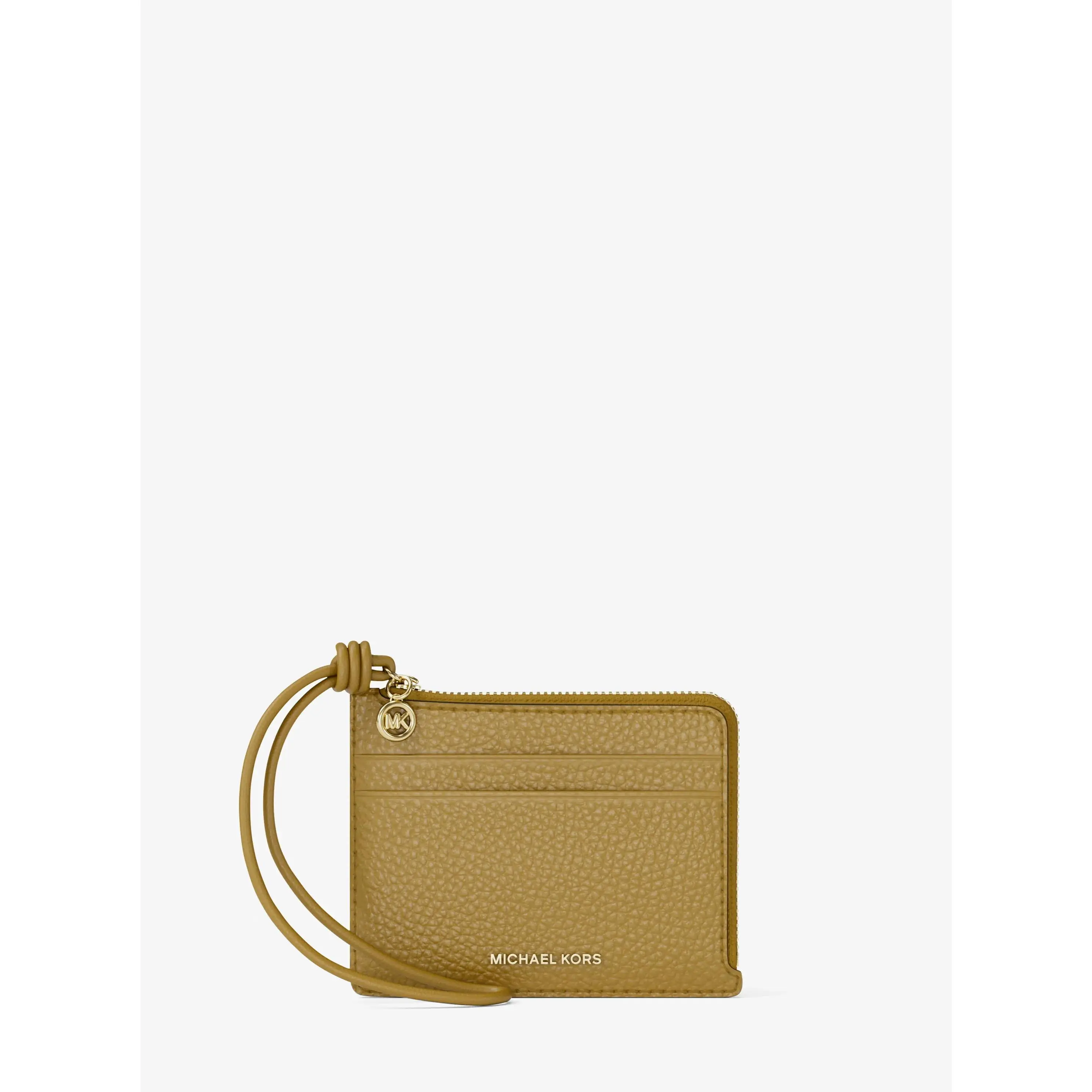 Jet Set Small Pebbled Leather Card Case Wristlet