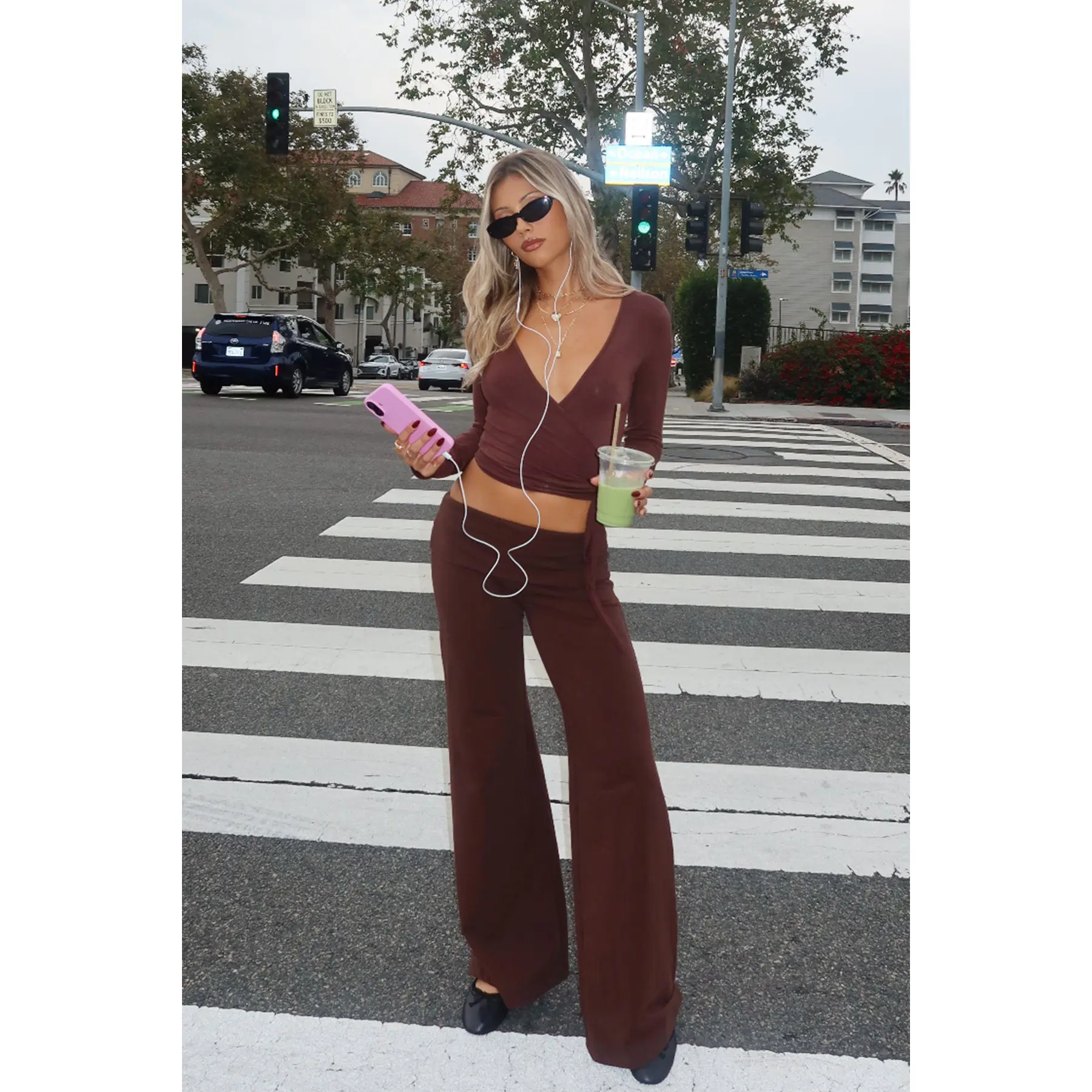 Wide Leg Foldover Pants