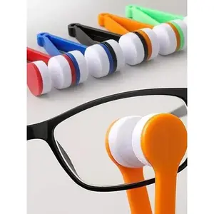 {Free Gift}5pcs Portable Eyeglass Cleaning Brush Double-Sided Microfiber Lens Wiper Mini Gadget For Daily Commute Streak-Free Travel Essentials For Men And Women Scratch Resistant Sunglass Care Accessories