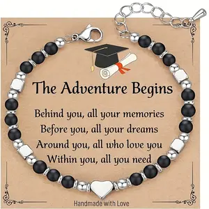 This 2026 graduation bracelet is perfect for middle school,high school, and college graduates.It comes with a card featuring a graduation cap design, making it an ideal gift for graduations,birthdays,or everyday wear.