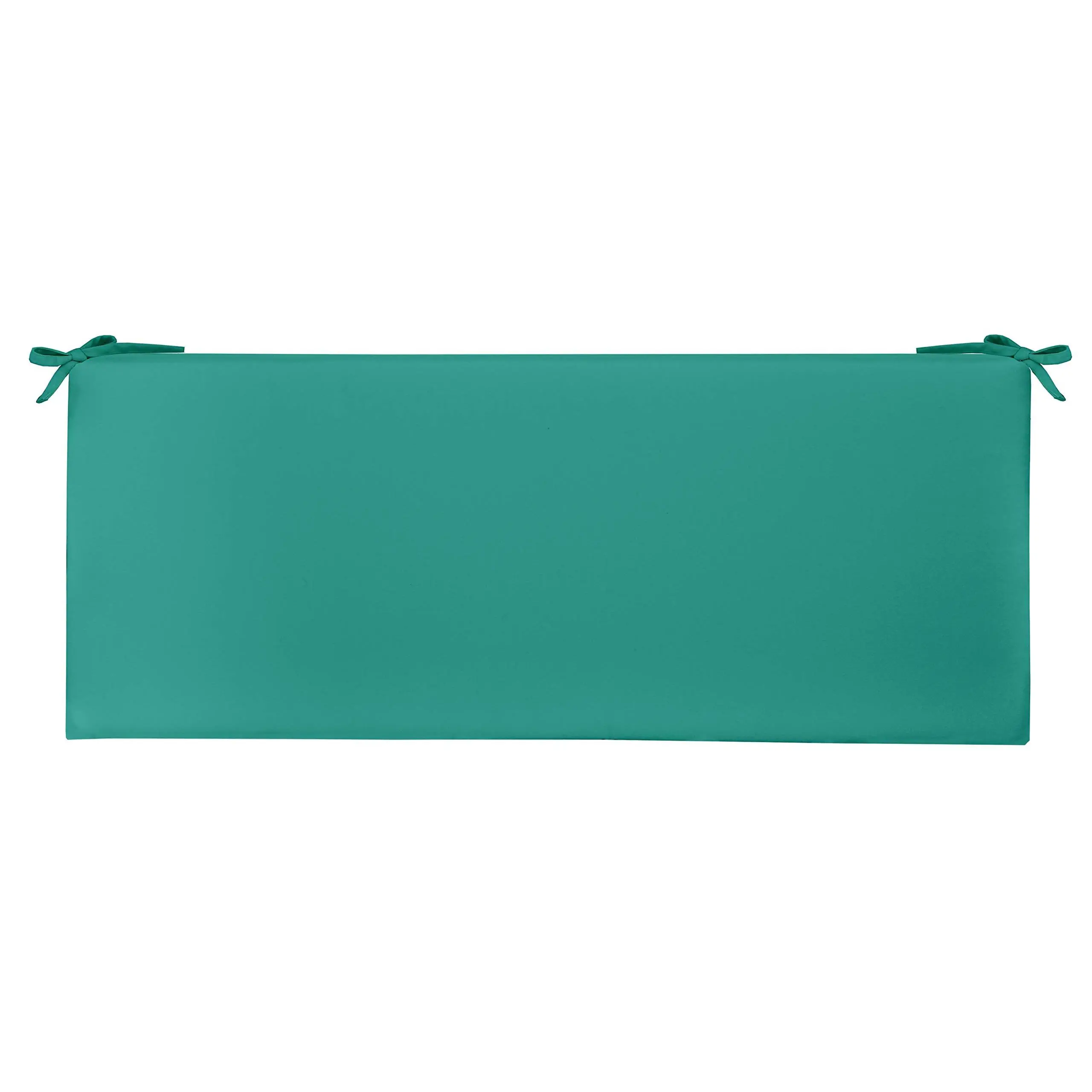RSH Décor Foam Bench Cushion for Indoor/Outdoor Use, 72” x 18” x 2”, Cancun Blue - Made in USA with Ties