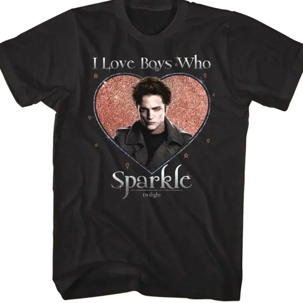 Vintage Twilight Edward Cullen I love boys who sparkle shirt 4ET