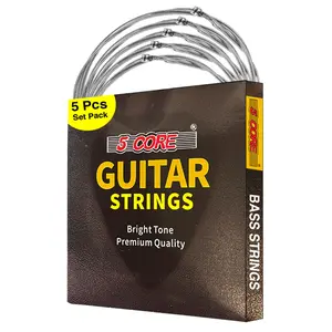 5 Core Bass Guitar Strings Brass Phosphor Bronze Extra Light Gauge Bright Tone 5 String Set