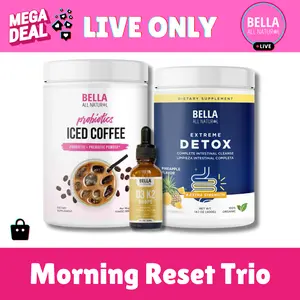Morning Reset Trio Probiotics Iced Coffee + Extreme Detox (Pineapple) + D3 K2 Drops