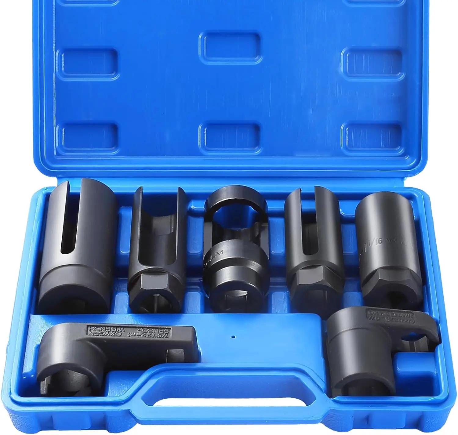 7-Pc O2 Oxygen Sensor Socket Kit, Universal Socket Tool Kits for Automotive Sensor Removal & Installation, Offset Wrench Fit Remover Tool