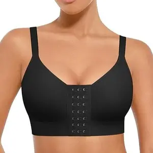 FeelinGirl Wireless Bra Front Closure for Women Everyday Bras Post Surgery Bras Shapewear Top Comfortable Fabric Womenswear Fits Smooth