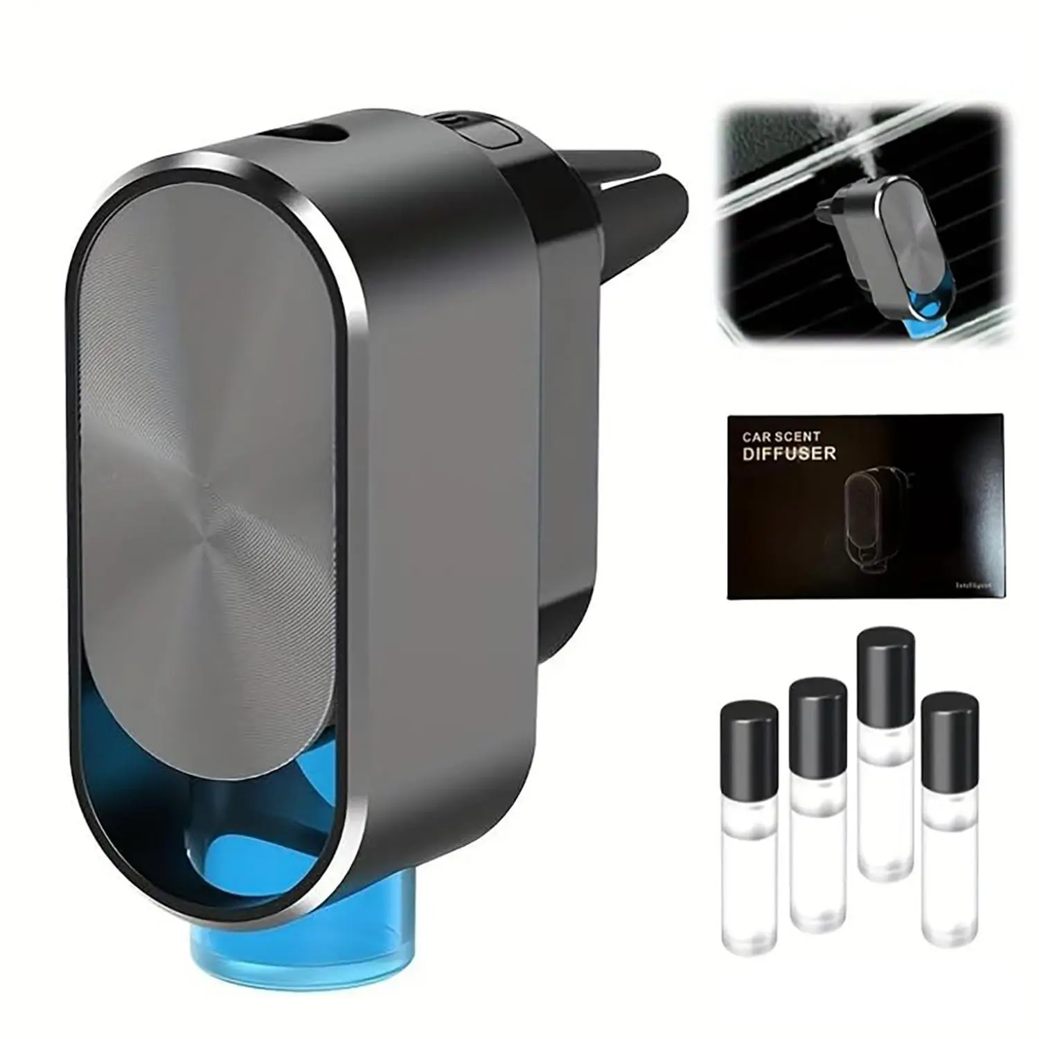 Smart Car Air Freshener, Vent Clip Intelligent Car Aroma, Automobile Aroma Diffusers, Perfume Essential Oil for Women Men, Automotive Fragrance Decora