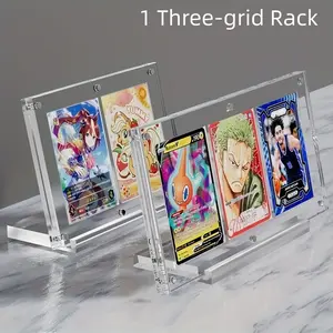High Transparency Acrylic Magnetic Card Display Stand with Base, Ideal for Baseball Cards, Mtg, Tcg Cards, Collectible Storage Solution