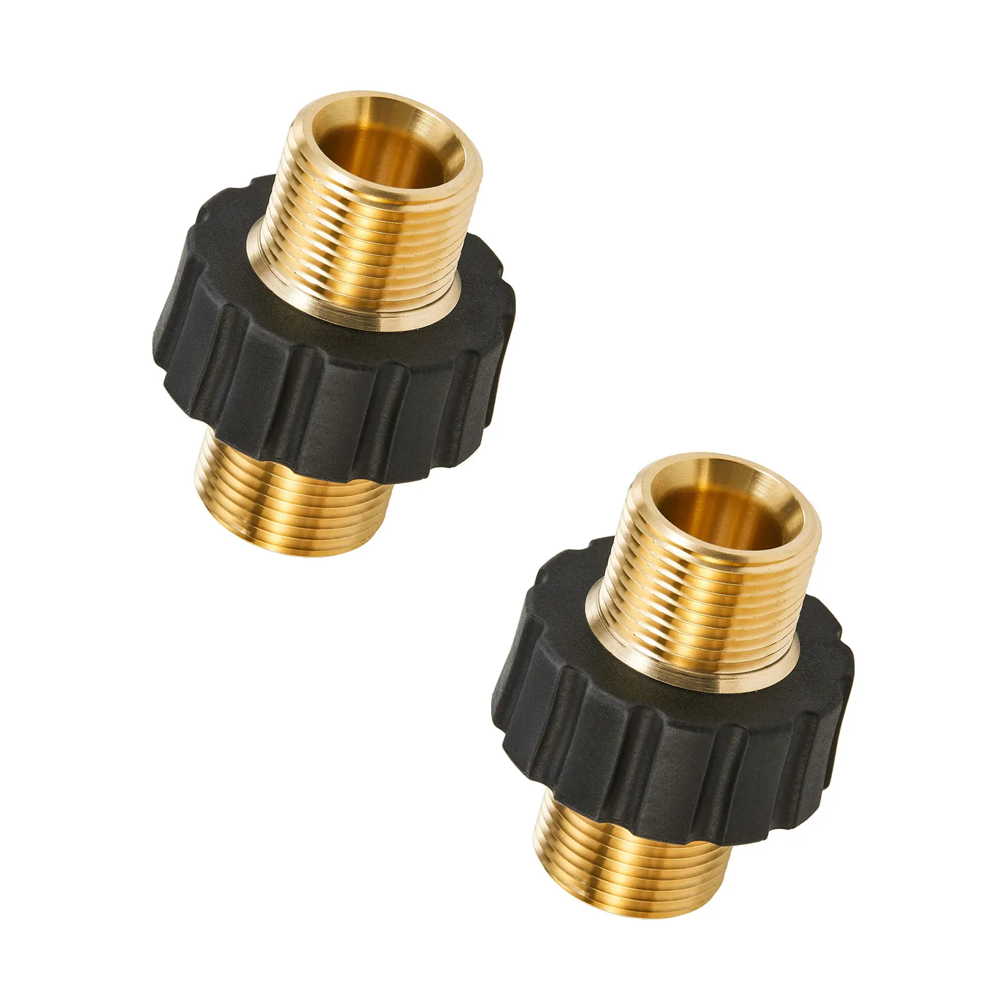 FIXFANS Brass Pressure Washer Adapter Set - M22-14mm Male Threads to Swivel Grip, 5000PSI Corrosion-Resistant Kit with Removable Shell & Rubber, for Simpson & Powerstroke, Pressure Washing, Excellent Performance (Visit the FIXFANS Store)