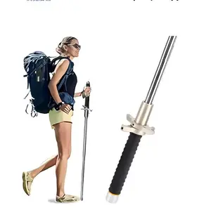 multifunctional trekking pole Premium Alloy Steel Walking Poles Set - Compact Foldable Design with Cushioned Handles  trekking telescopic  stick Telescopic Multifunctional Trekking Pole collapsible  poles survival  hiking  stick outdoor trip