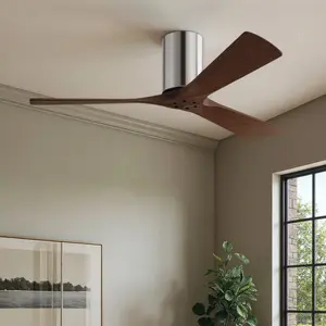 UMC9270 Rustic Indoor/Outdoor Ceiling Fan, 10" H x 52" W x 52" D, Polished Chrome Finish, Aerwyn Collection