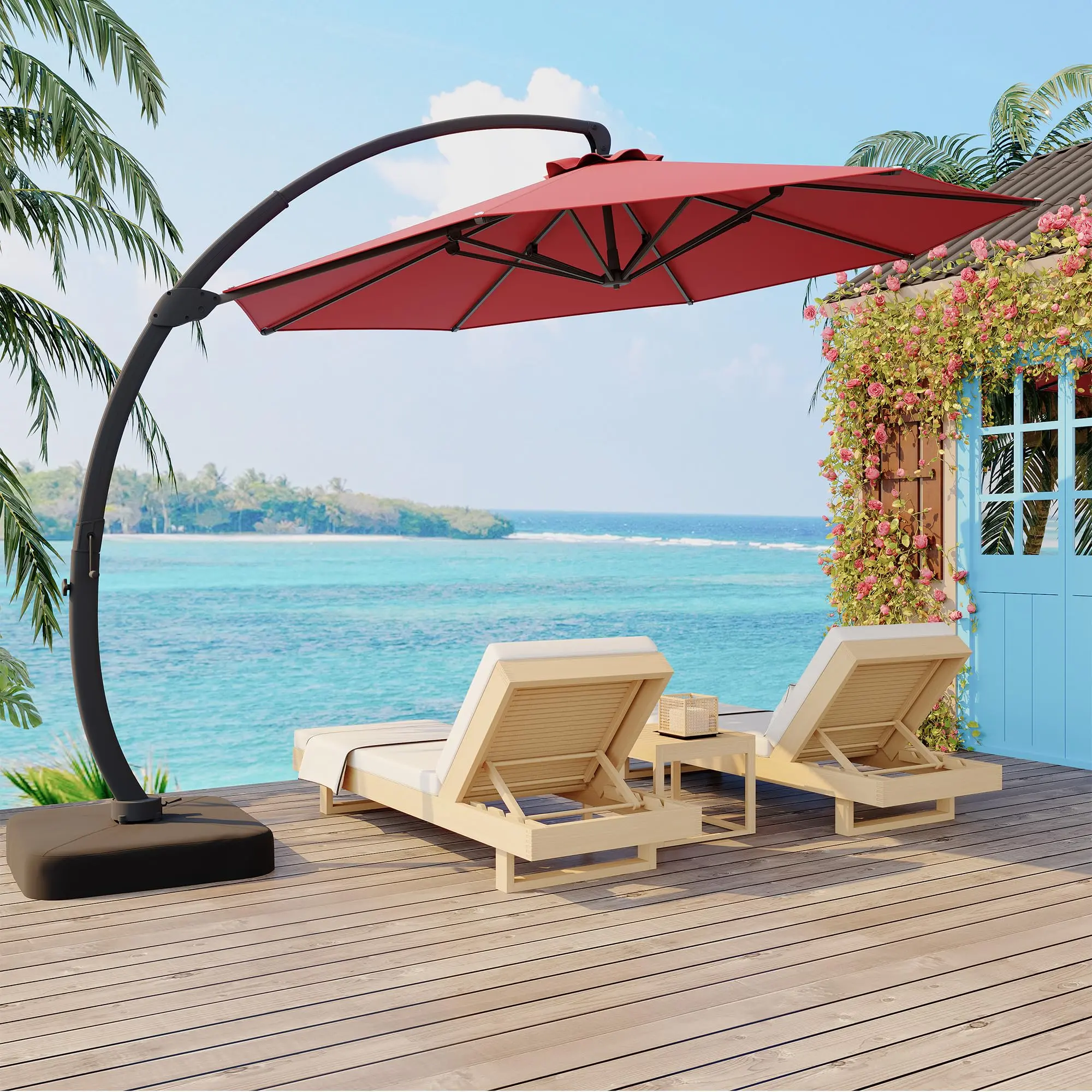 4-Piece Outdoor Patio Furniture Set with Loveseat, Comfortable Seating for Garden, Lawn, Backyard, Modern Style, Weather-Resistant, Easy to Assemble