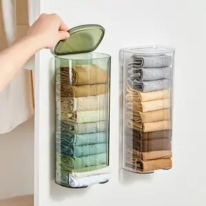 Grocery Plastic Bag Dispenser Holder, Sock Underwear Organizer Wall Mount Multifunctional Bag Saver Kitchen Storage Holder for Storing Socks Ties Plastic Bag