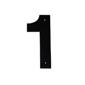 212 MAIN 16 in. Aluminium Helvetica Modern Font Hand-Mounted Individual House Number 1, Home Improvement Decor Sign, Home Identification Marker