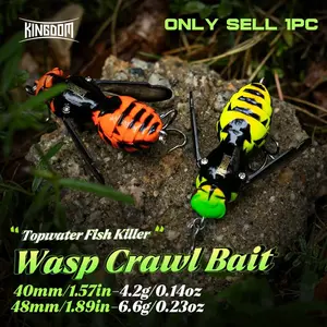 1pcs Water Surface Lure Bee Climbing Bait, Topwater Lure, Fishing Lure for Bass Trout Walleye, Effective Fish Attractant for Freshwater Fishing