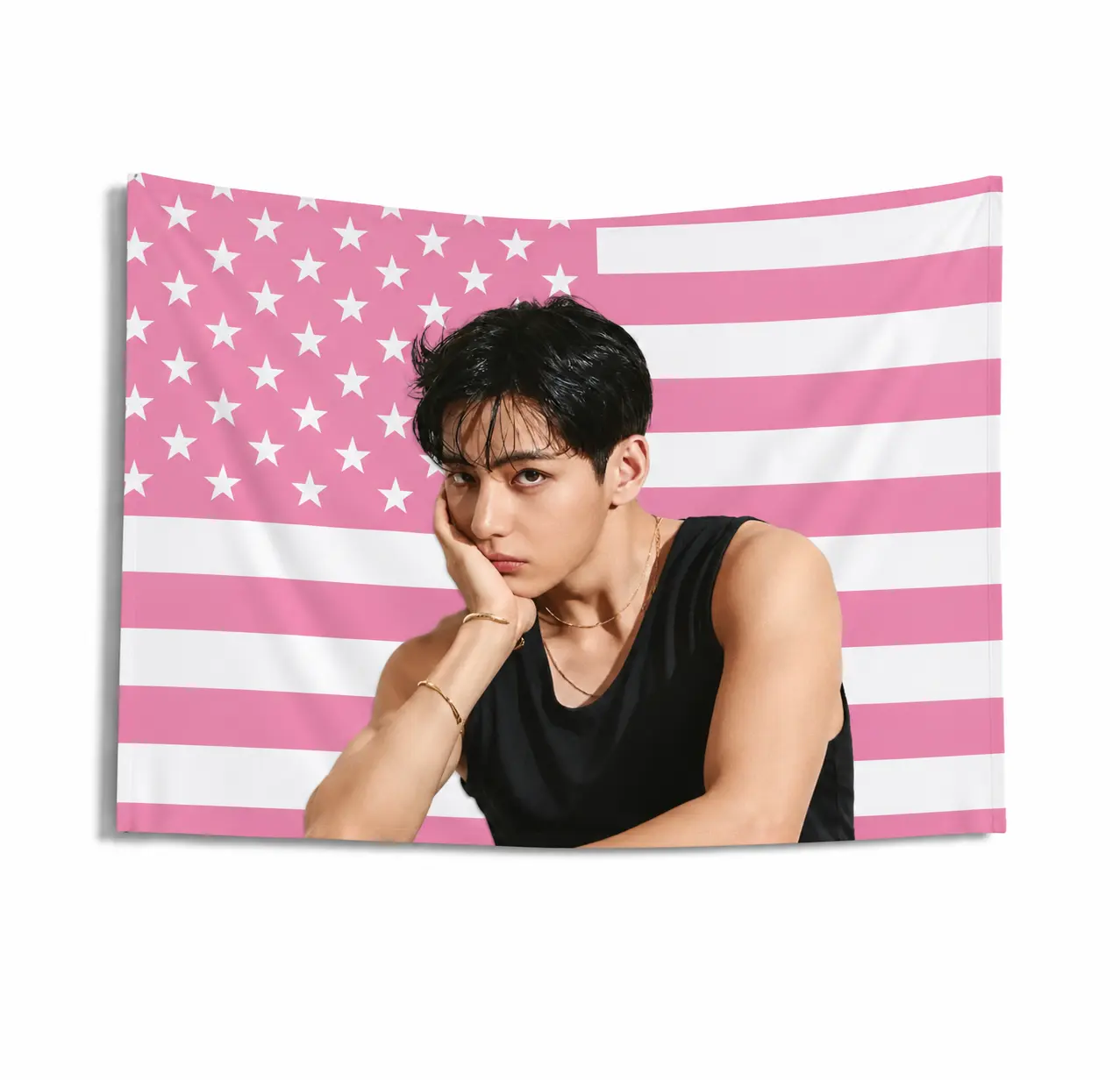 Banner Custom Kpop Flag, Bangtan Kpop Gift, Wall Decor Kpop Bias Merch Army Gift, Home Decor, Gift For Her, Gift For Him, Gift For BFF