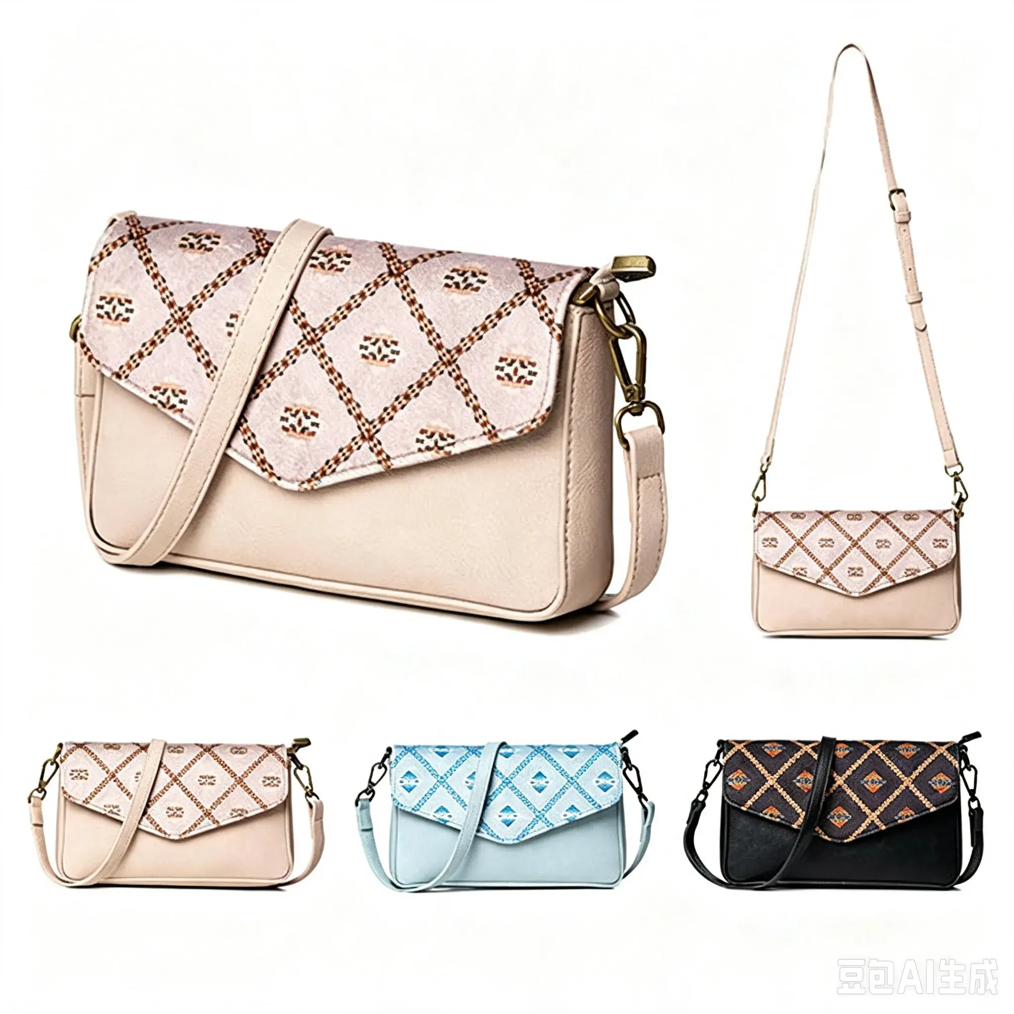 Nu Trendz Women's Retro Southwest Aztec Crossbody Bag, Vintage Western PU Leather Shoulder Messenger Purse with Adjustable Strap, Trendy Small Handbag for Travel, Daily Use & Perfect Gift for FriendsWomen's Fashion