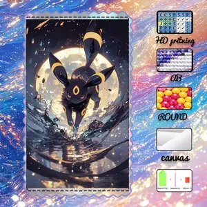 5D-DIY, high-grade velvet canvas, diamond art, diamond painting kit, night, moon, black elf AB diamonds, fairy dust diamonds, crystal diamonds, perfect home decor, handmade diamond art painting kit, special craft diamond art kit.