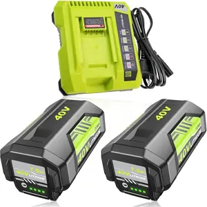 2Pack High Capacity 7500mAh Replacement for Ryobi 40V  and OP401 Charger Compatible with Ryobi 40   Lithium OP40261 OP4050 OP4040 OP40401 OP40201 OP40601 Cordless Power Tools(3Pack)