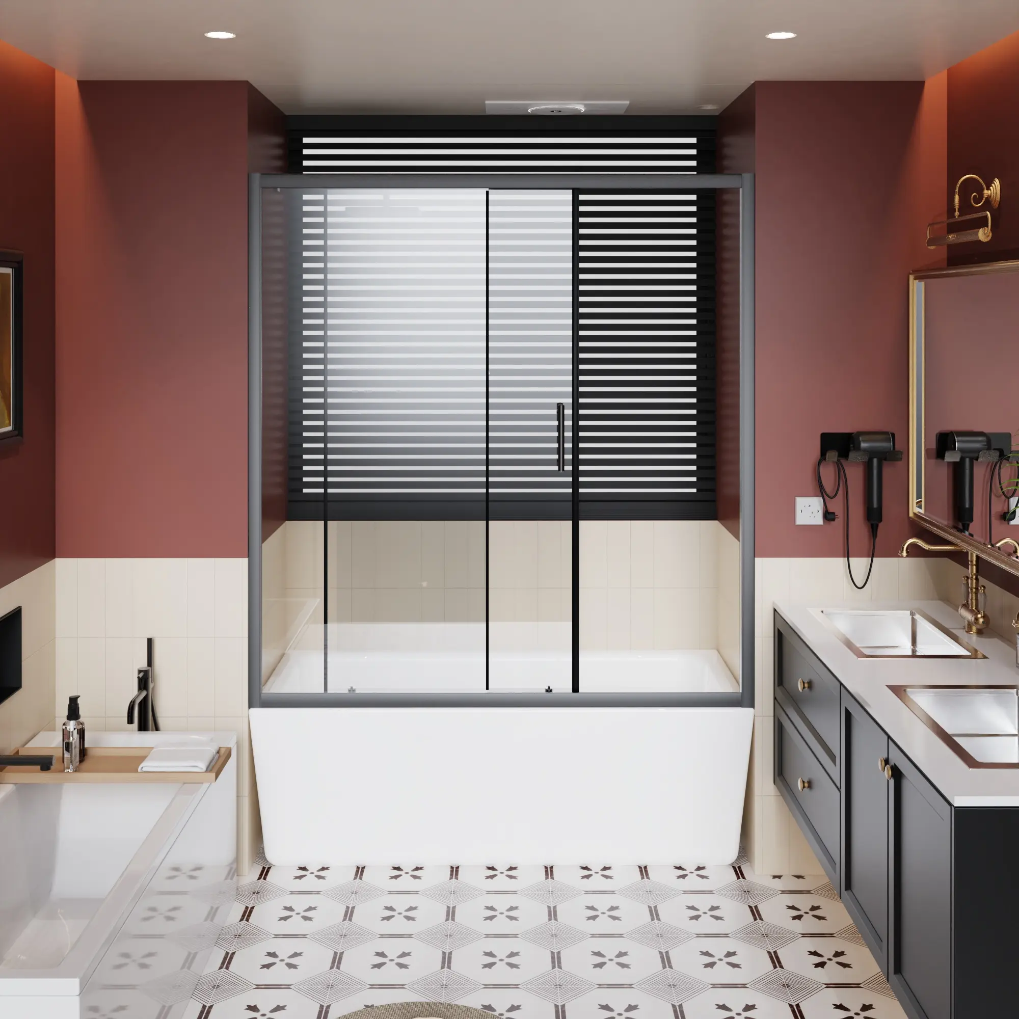 60" W x 62" H Single Sliding Shower Door for Bathtub, Premium 1/5 Inch Thick Clear Tempered Glass, Rustproof Stainless Steel Handle, Smooth Sliding, Space-Saving Bathtub Enclosure, Easy to Clean, Modern Chrome Finish