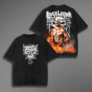 WWE BROCK LESNAR NEW TEE, Wrestling Tee, WWE Tee, Wrestling Gift, Sports Shirt, Workout T-shirt, Gift for Him Gift For Her Hoodie Sweatshirts Classic Cotton Fabric Menswear