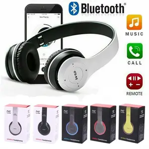 P47 Foldable Handsfree Noise Cancelling Headphones, Wireless Bluetooth Headset