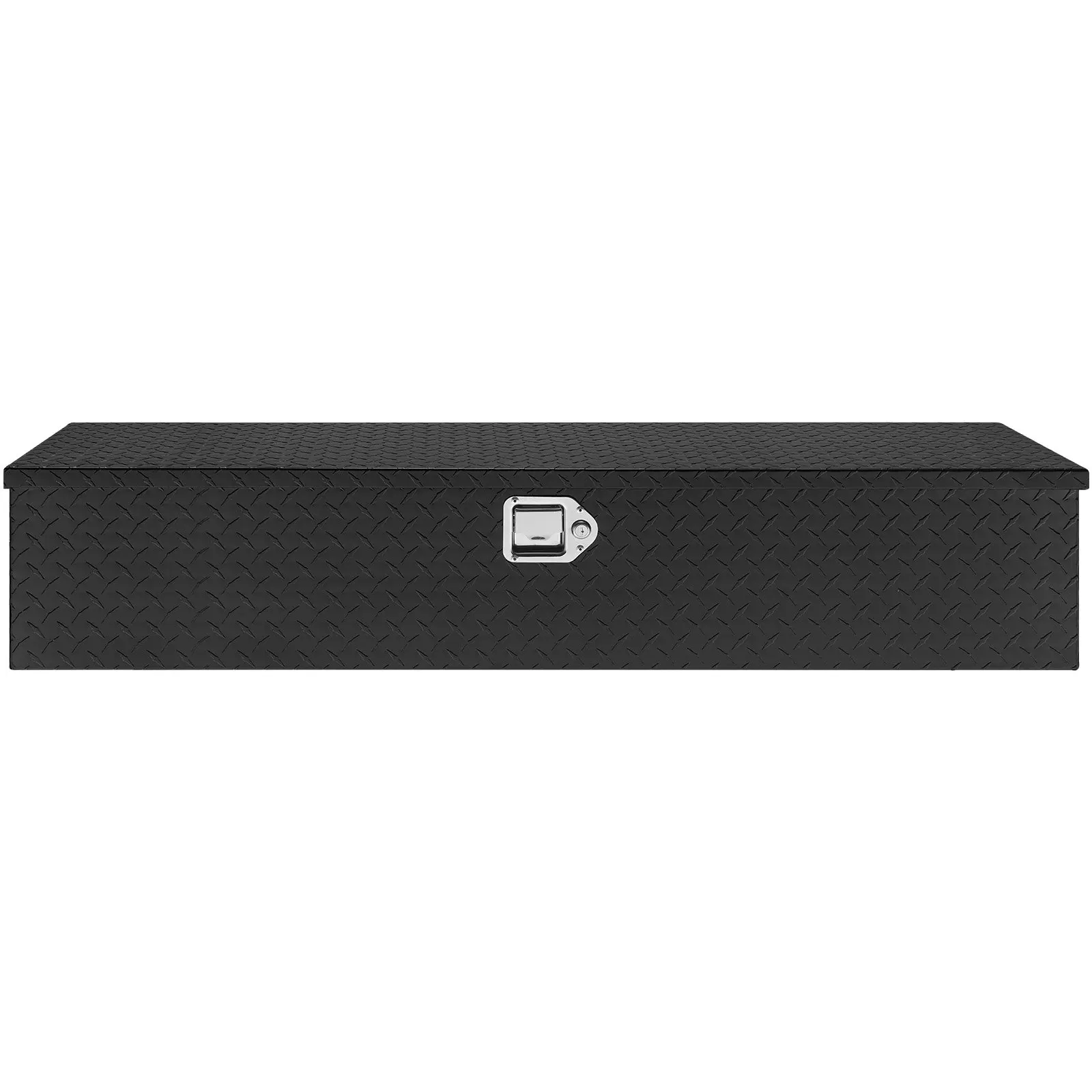 【summerfinds】VEVOR Heavy Duty Aluminum Truck Bed Tool Box, Diamond Plate Tool Box with Side Handle and Lock Keys, Storage Tool Box Chest Box Organizer for Pickup, Truck Bed, RV, Trailer, 48"x15"x15", Black