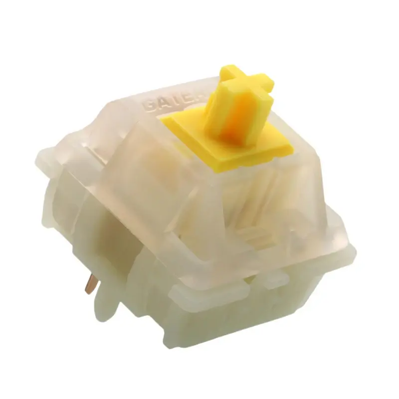 Gateron Milky Yellow Pro Linear Switches Pre-Lubed 5-Pin MX Mechanical Gaming Keyboard Switches 50g Actuation Typing