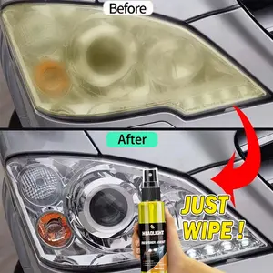Car Headlight Restoration Liquid, Headlight Polishing Agent, Polishes Oxidized & Yellowed Lights, Removes Scratches, Enhances Clarity, Ideal for Auto Care