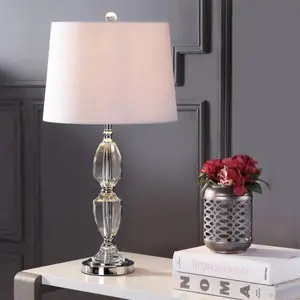 JONATHAN Y Graham Crystal LED Table Lamp , for bedroom, living room, foyer, hallways, dining room, dorms