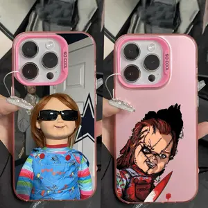 Horror Scary C-Chucky Doll Phone Case For iPhone17, 16,15,14,13,12,11,Pro,Max,Plus,Mini,XS,SE Anti Fall Pink Matte Hard Bumper