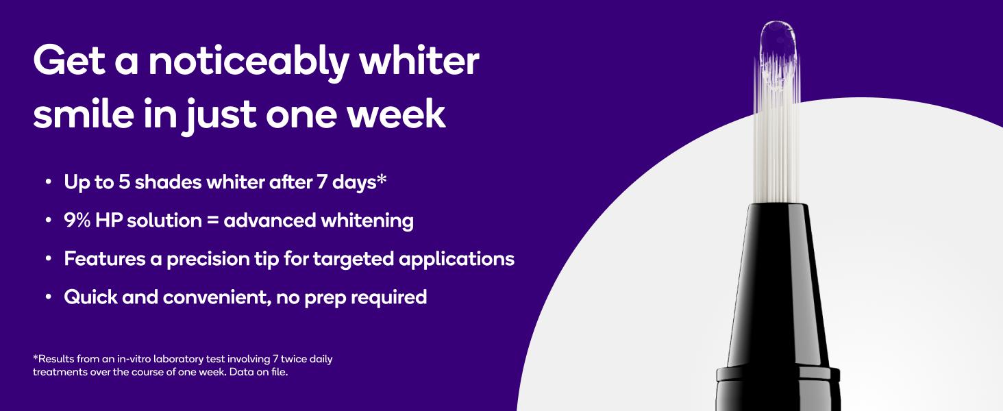 BURST Precision Whitening Pen, 9% HP, 45 Whitening Treatments, Enamel Safe, Vegan, Paraben Free, Delicious Flavor, 1 Count Brush Coconut