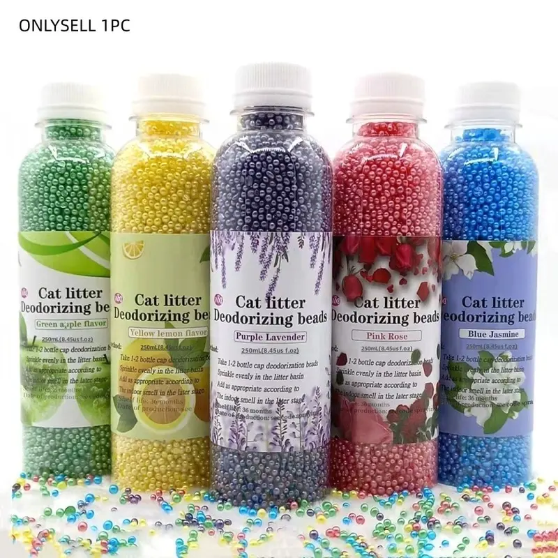 Cat Litter Deodorizing Beads, Dust-Free and Non-Tracking, 1 Count Litter Box Odor Eliminator, Pet Supplies for Cats