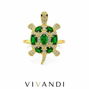 Vivandi Turtle Gemstone Ring