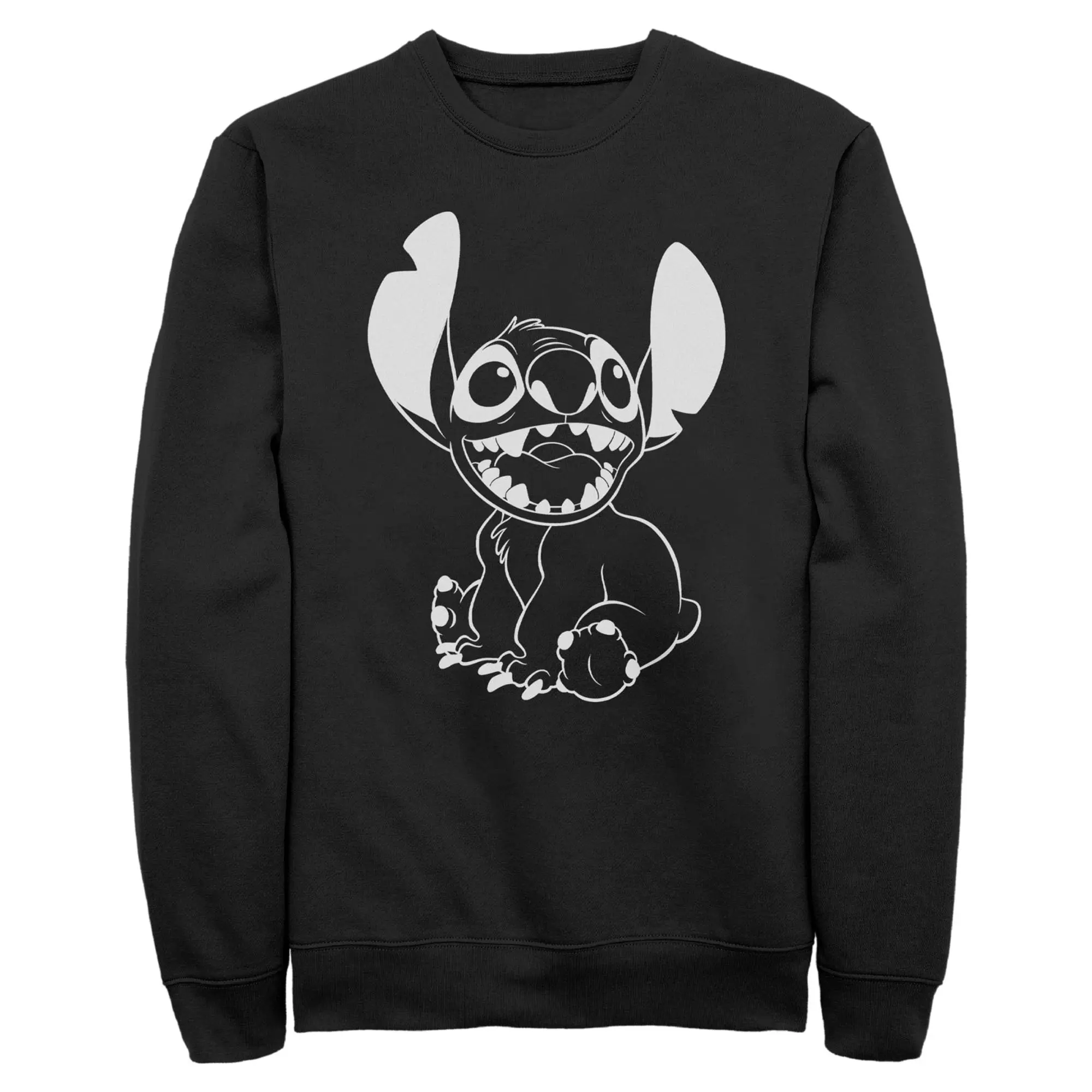 Men's Lilo & Stitch Negative Black and White Sweatshirt