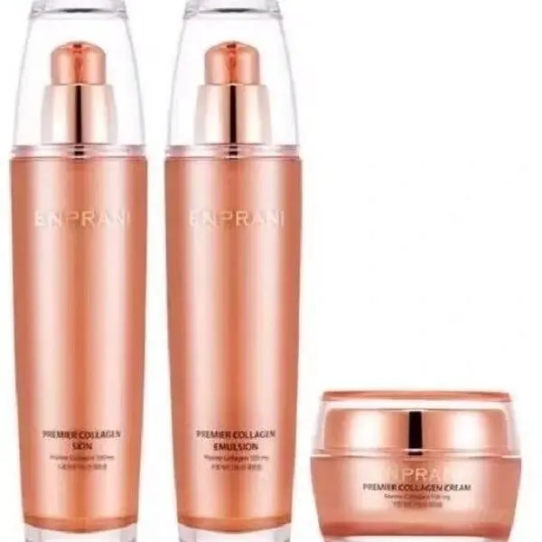 Enprani Premier Collagen Skin Care Set - Includes Toner, Cream & Emulsion for Hydrating and Firming Skin