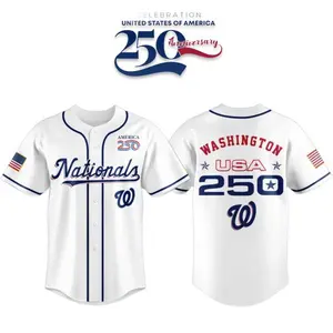 Baseball Team America 250th Anniversary 2026 Baseball Jersey