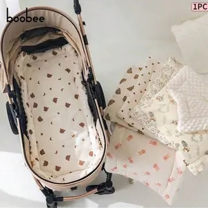 Baby Infant Stroller Seat Pad, Cute Cartoon Pattern, High-Quality 3D Plush, Soft and Skin-Friendly, Reversible, Perfect Gift for Christmas Halloween Thanksgiving