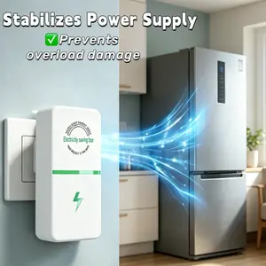 2/4 PCS Smart Plug-In Energy Saver Box – Portable Household & Office Power Saver, Compatible with 90–250V, Reduce Electricity Usage and Improve Power Efficiency, Multifunctional Saving Box Socket