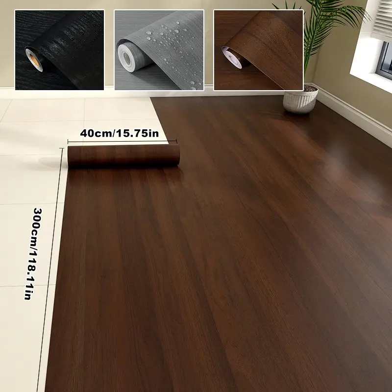 Self-Adhesive Vinyl Flooring Roll, Self-Stick Wood Look Tiles, Durable Floor, Easy Installation, Peel And Stick Flooring, Suitable for smooth floors and refurbishment of furniture surfaces