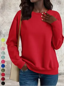 Womens Oversized Sweatshirts Hoodies Fleece Crewneck Sweaters Casual Tops Comfy Fall Fashion Outfits Winter Clothes 2025