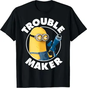 Naughty Yellow Banana Cartoon Character Circle Tee, Funny Trouble Maker Graphic T-Shirt, Cute Expression Shirt, Streetwear Outfit #bananacartoon #funnytee #graphicshirt #streetwear