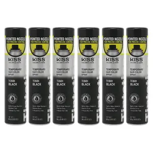 6 Pack Tintation Color Spray TCS01 Black