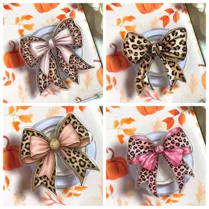 Leopard Bow MagSafe Phone Grip – Cute Coquette Magnetic Pop Socket & Kickstand – Girly Gift